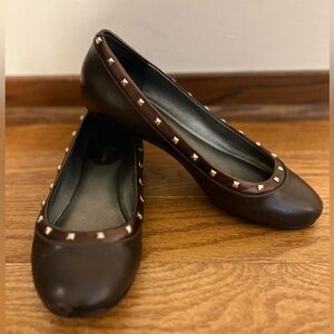 Cole Haan Brown Leather Studded Ballet Flats Women’s Size 8.5